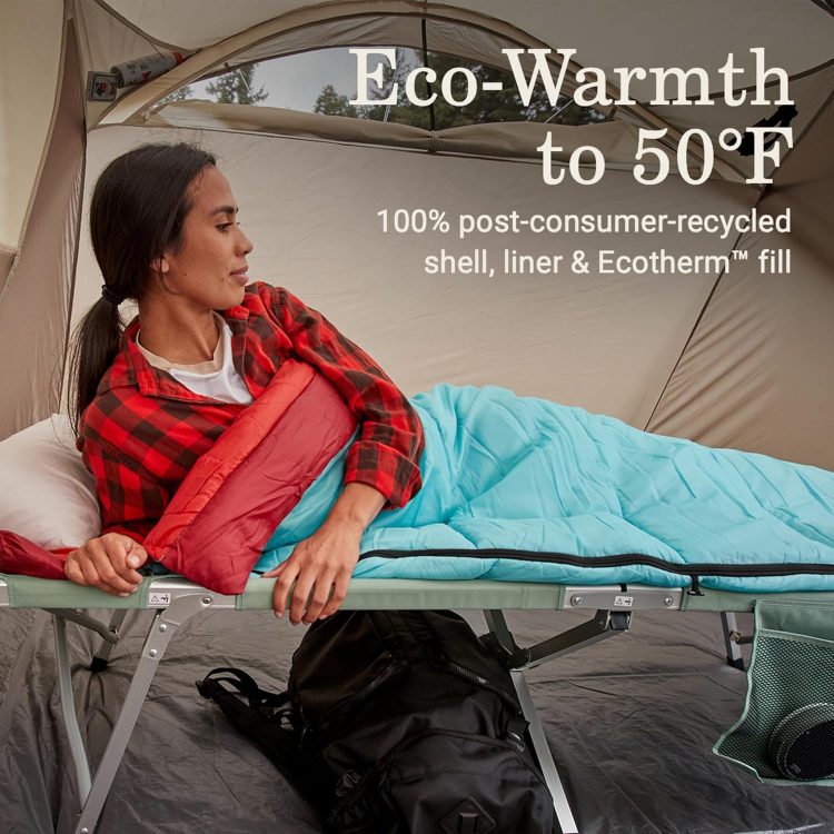 Coleman Flatlands 30/40/50°F Adult Sleeping Bag, Made from 100% Recycled Material, Big & Tall Options, Cool-Weather Sleeping Bag - Image 2
