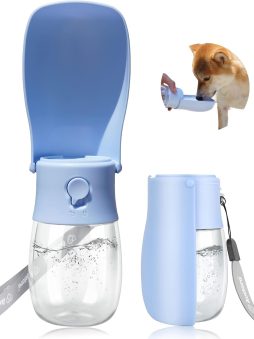 Foldable Dog Water Bottle,Portable Water Dispenser,Outdoor Pet Water Bottle for Dog,Cat,Puppy,Walking,Hiking,Travel.Dishwasher Safe,Puppy Accessories,10oz